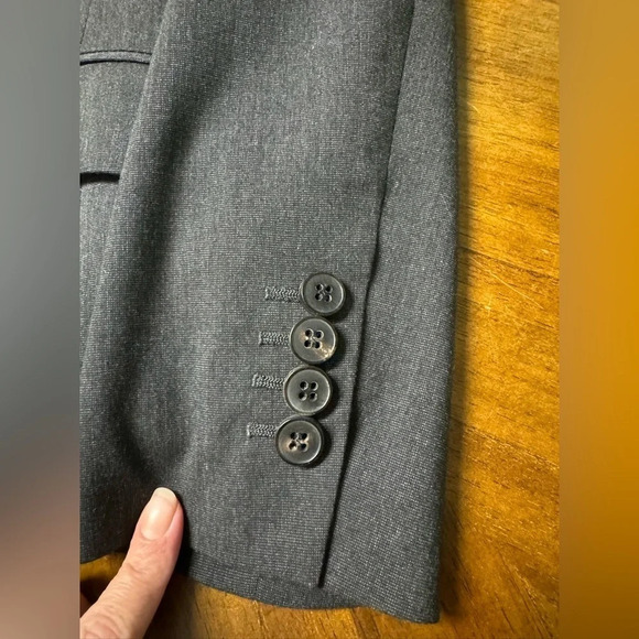 Hugo Boss Wool Blend Blazer Suit Jacket 2 Button Office Career Luxe Size 8 - Picture 7 of 11
